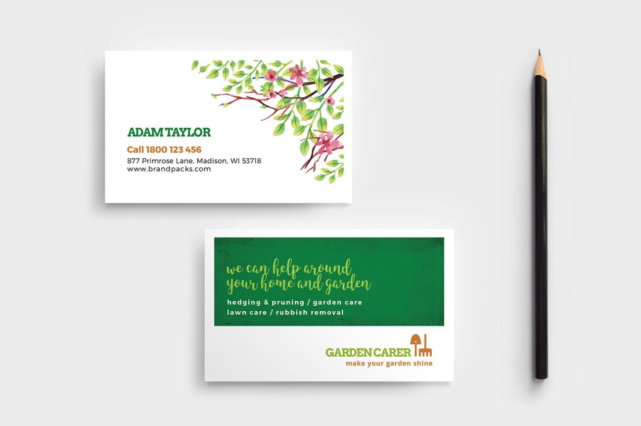 Gardener Business Card Template in PSD, Ai & Vector - BrandPacks Gardener Business Card Template in PSD, Ai & Vector - BrandPacks
