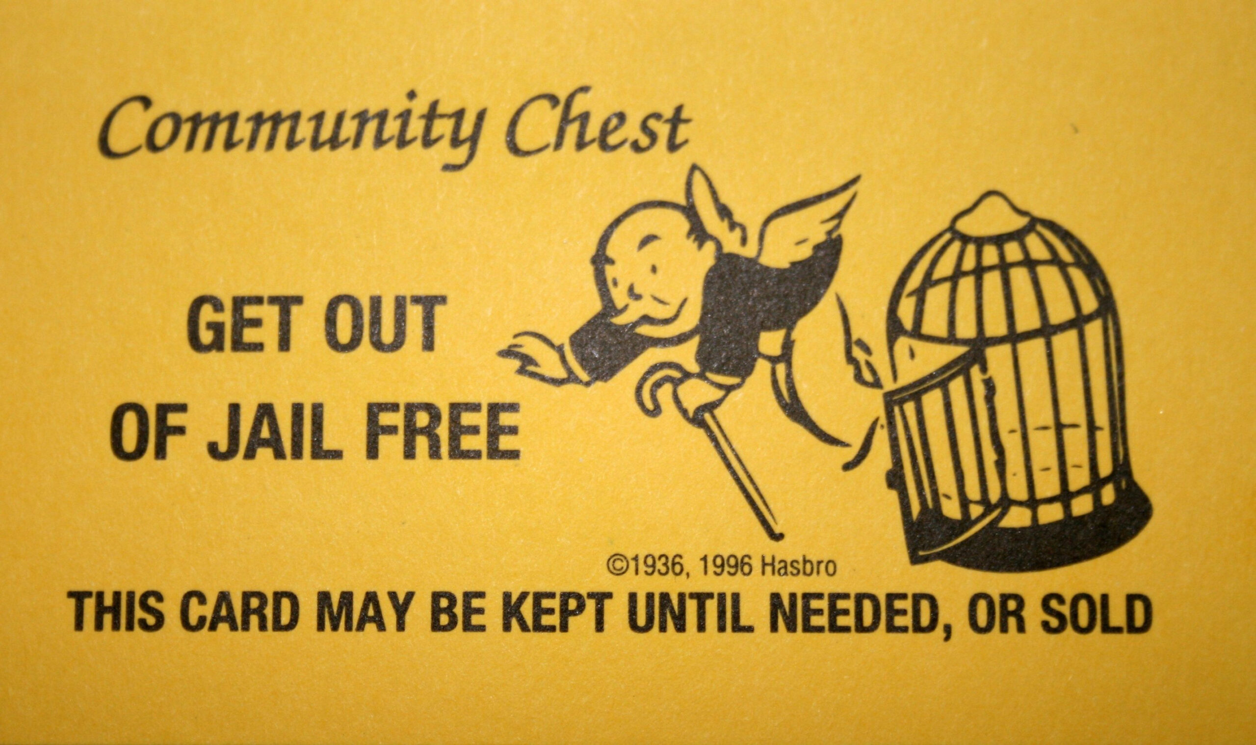 get out of jail free card printable get out of jail free card printable
