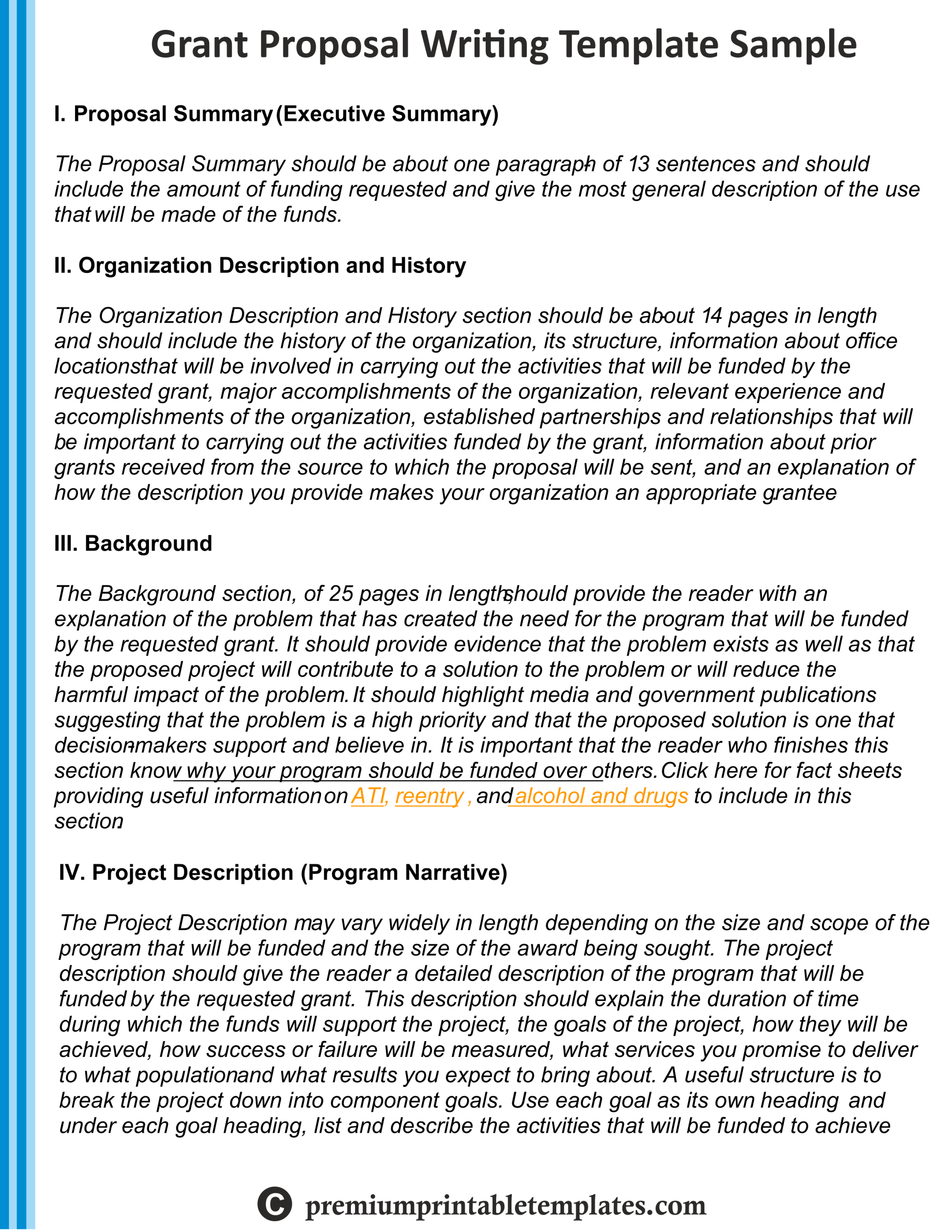 Grant Writing Proposal Sample [Pack of ]