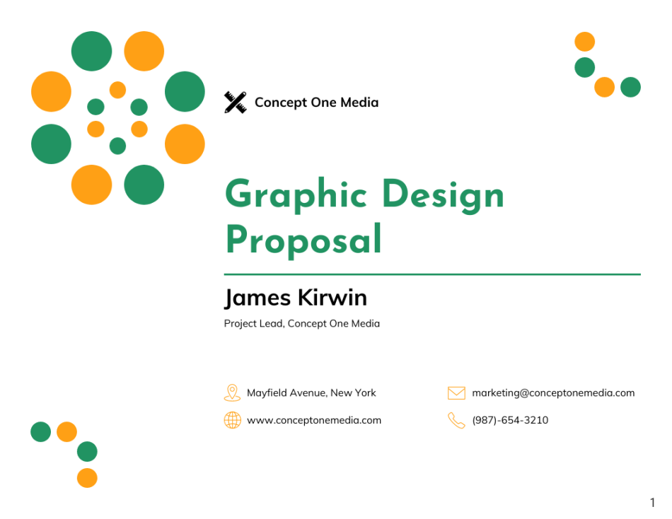 Graphic Design Proposal Template - Venngage