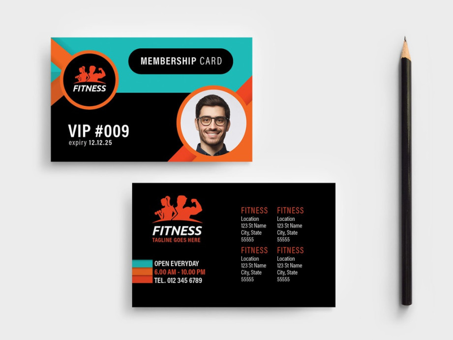 Gym Fitness Membership Card Layout Stock-Vorlage Adobe Stock Gym Fitness Membership Card Layout Stock-Vorlage Adobe Stock