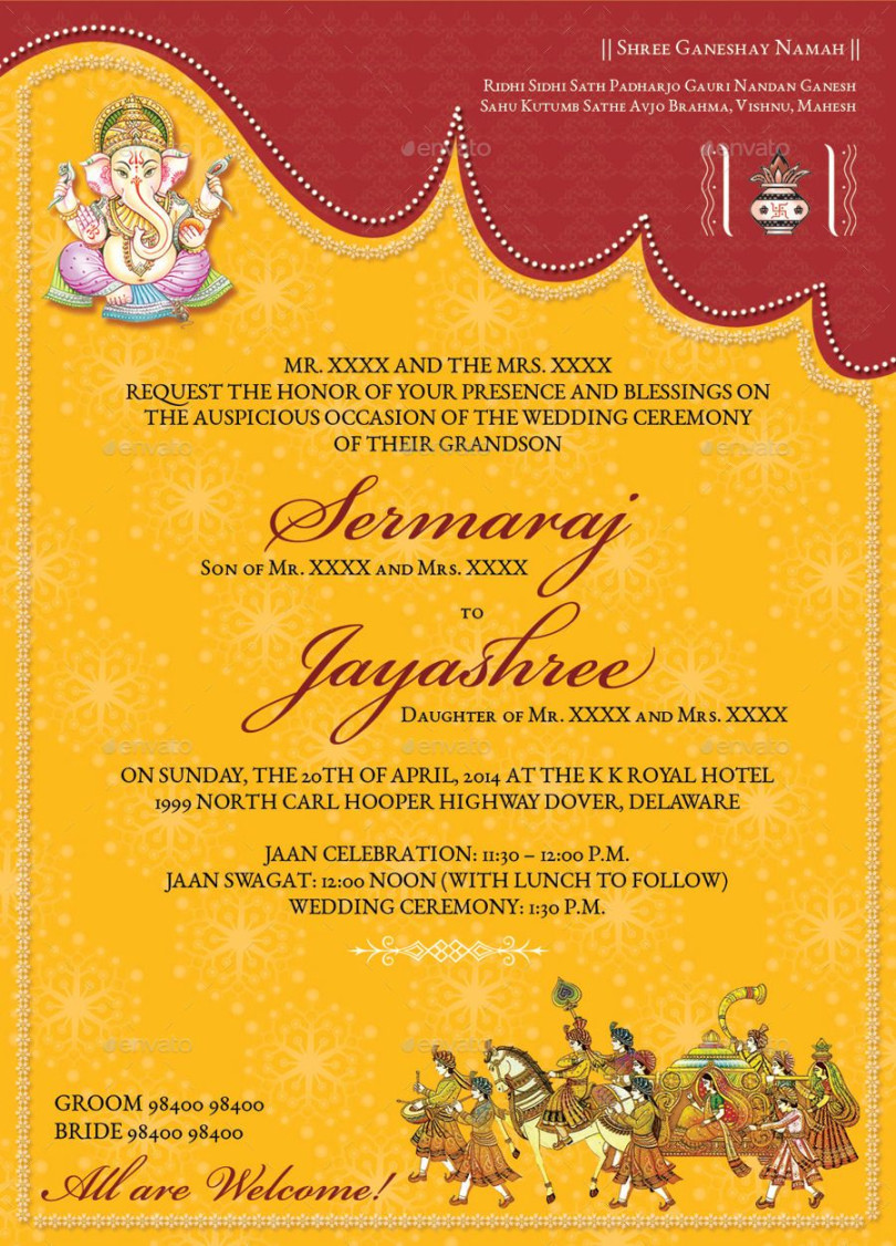 Hindu Wedding Card Preview Hindu Wedding Card Preview