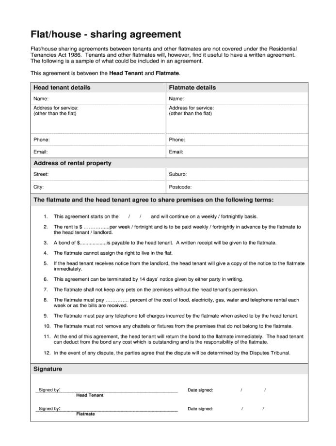 House Sharing Form - Fill Online, Printable, Fillable, Blank House Sharing Form - Fill Online, Printable, Fillable, Blank