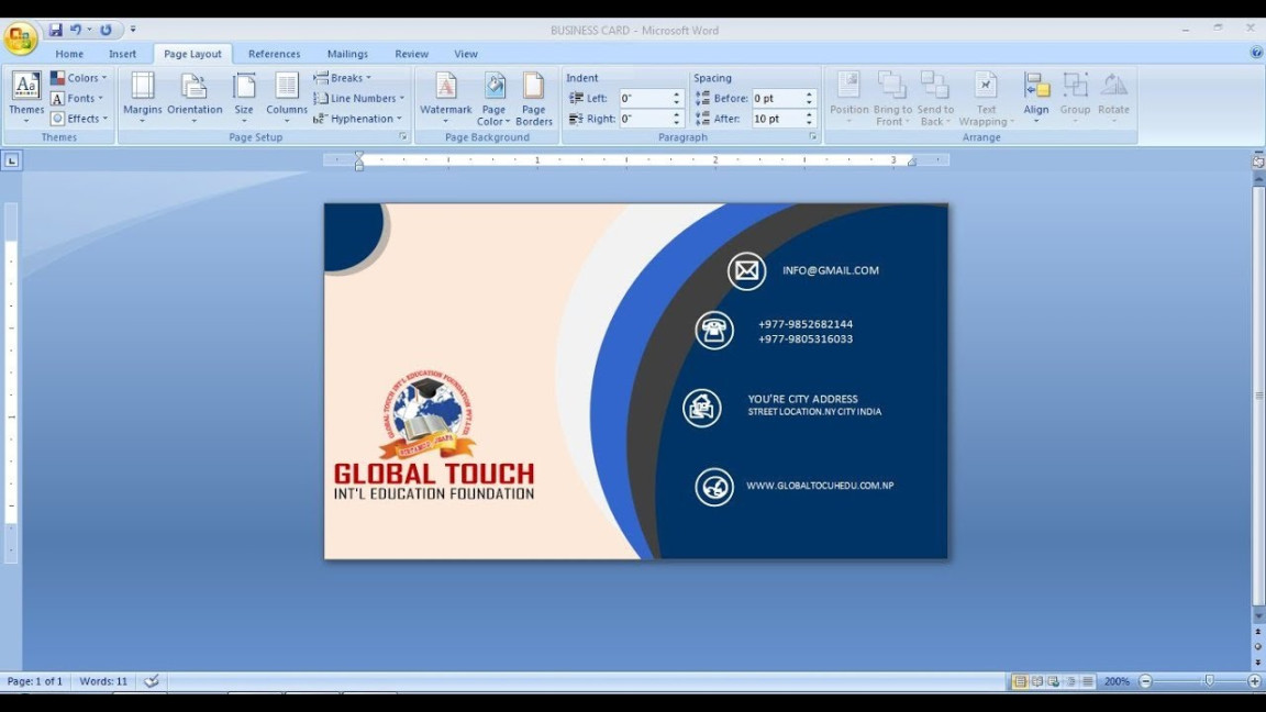 How to make Business Card Design in ms word Visiting card design in ms word How to make Business Card Design in ms word Visiting card design in ms word