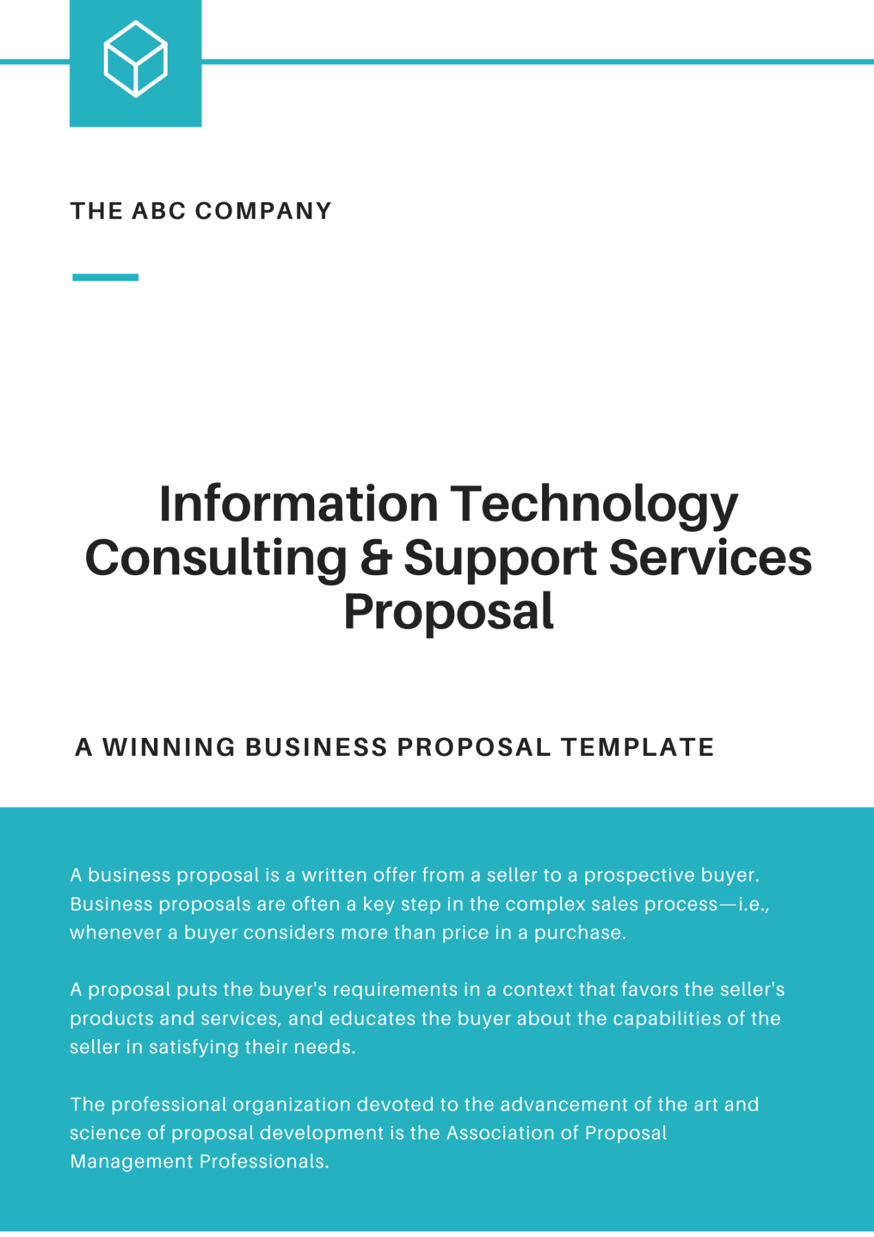 ICT & Support Services Proposal Template - RFPLY - Proposal Templates ICT & Support Services Proposal Template - RFPLY - Proposal Templates