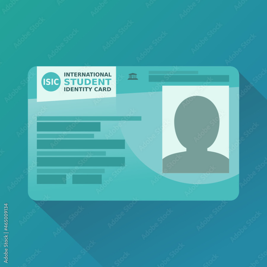 International Student Identity Card (flat design) Stock International Student Identity Card (flat design) Stock