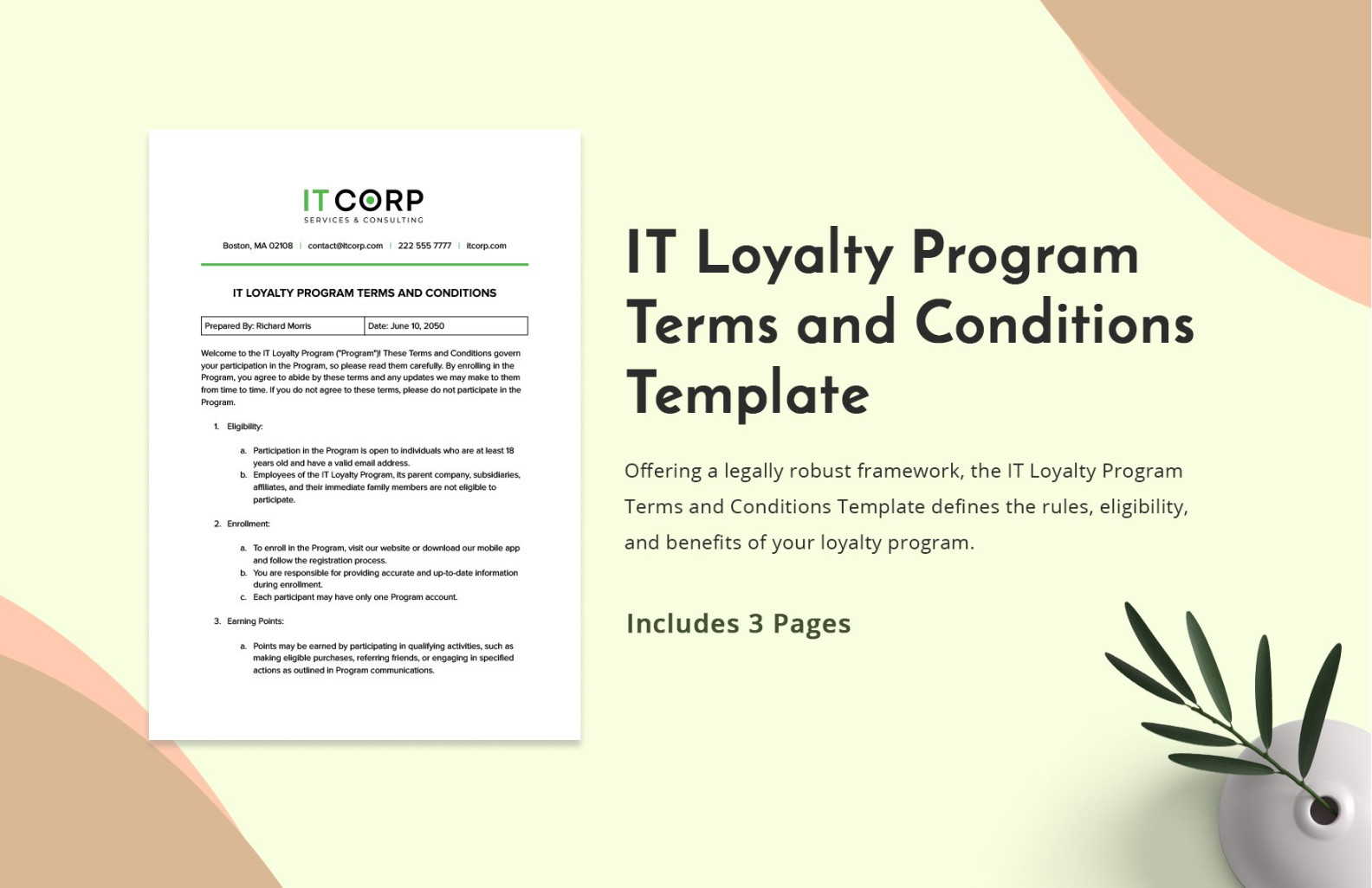 IT Loyalty Program Terms and Conditions Template in Word, PDF IT Loyalty Program Terms and Conditions Template in Word, PDF