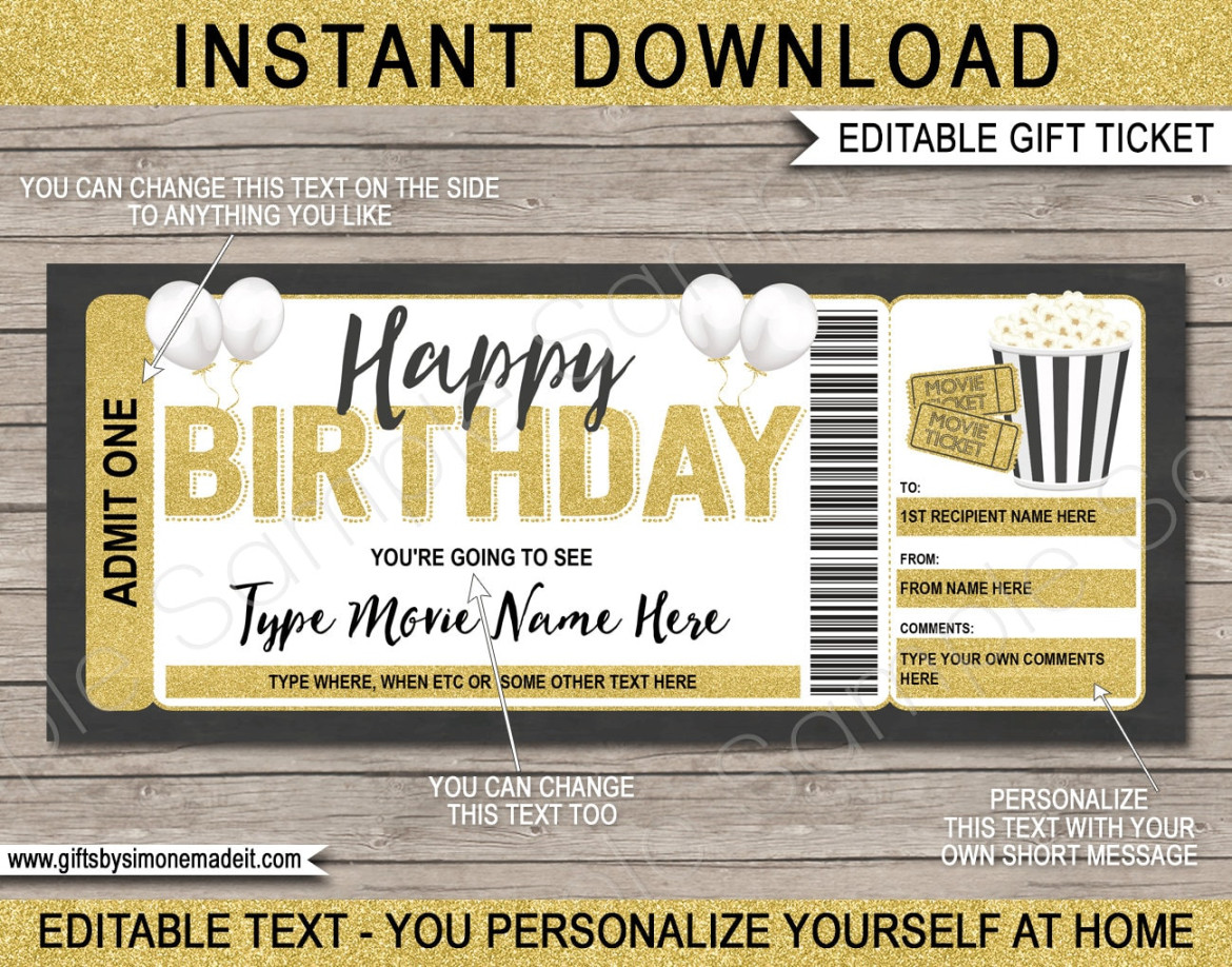 Kinokarte Vorlage Geschenkgutschein Gutschein - Geburtstag Filmabend druckbar - Theater Kino PREMIER DIY Coupon - EDITIERBARER Text DOWNLOAD Kinokarte Vorlage Geschenkgutschein Gutschein - Geburtstag Filmabend druckbar - Theater Kino PREMIER DIY Coupon - EDITIERBARER Text DOWNLOAD