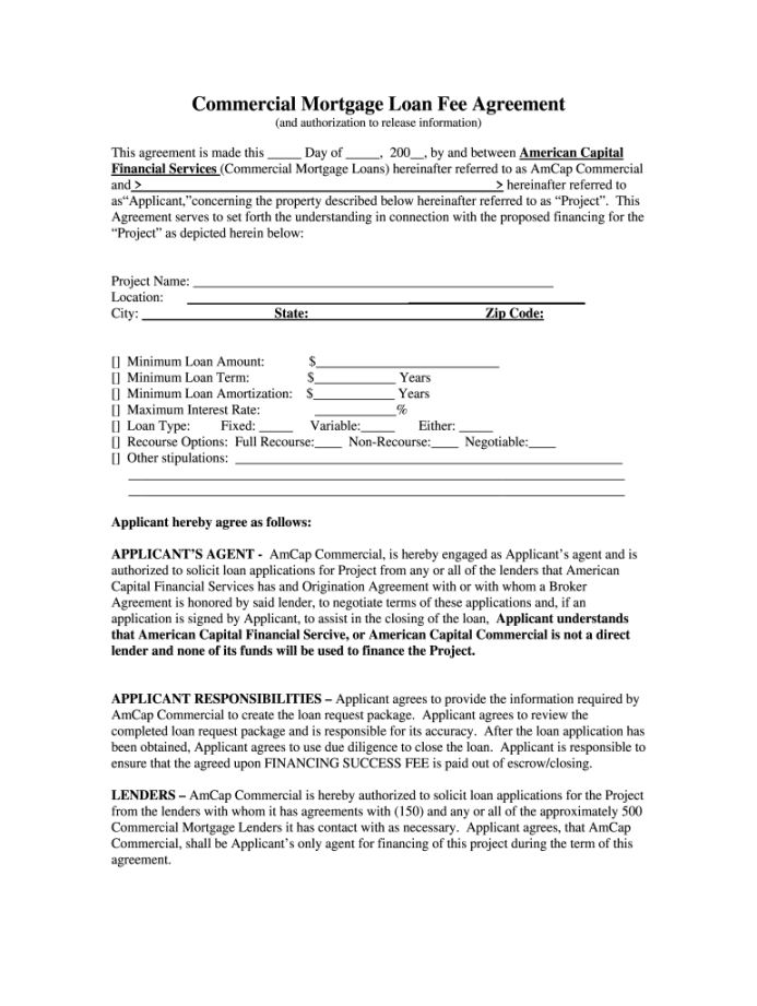 Loan Fee Agreement - Fill Online, Printable, Fillable, Blank Loan Fee Agreement - Fill Online, Printable, Fillable, Blank
