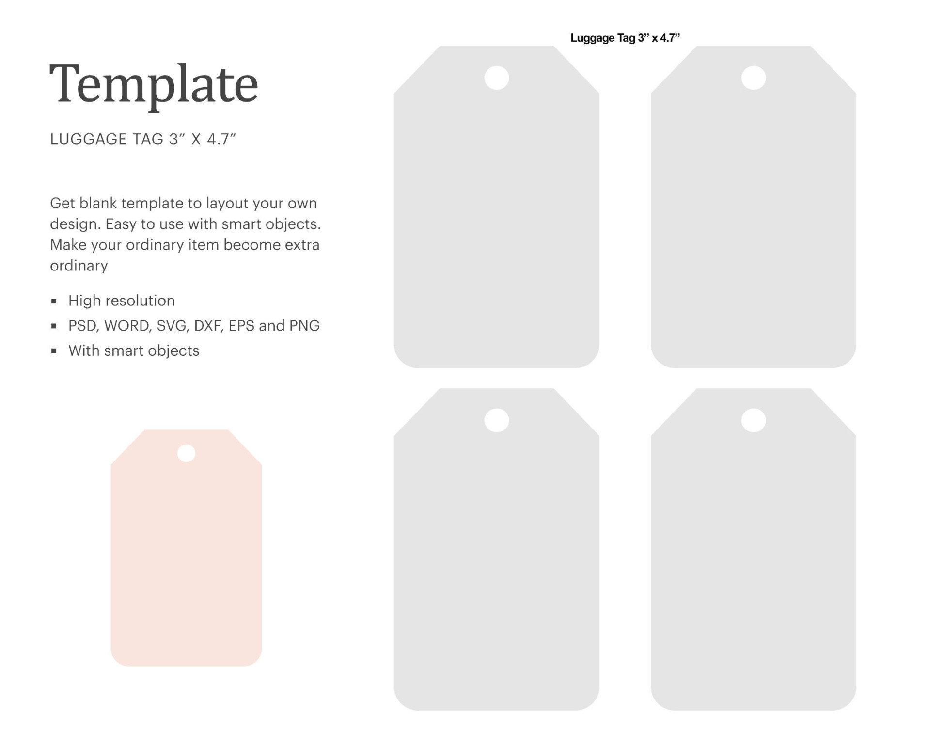 Luggage Tag Blank Template X Luggage Tag Blank Template X