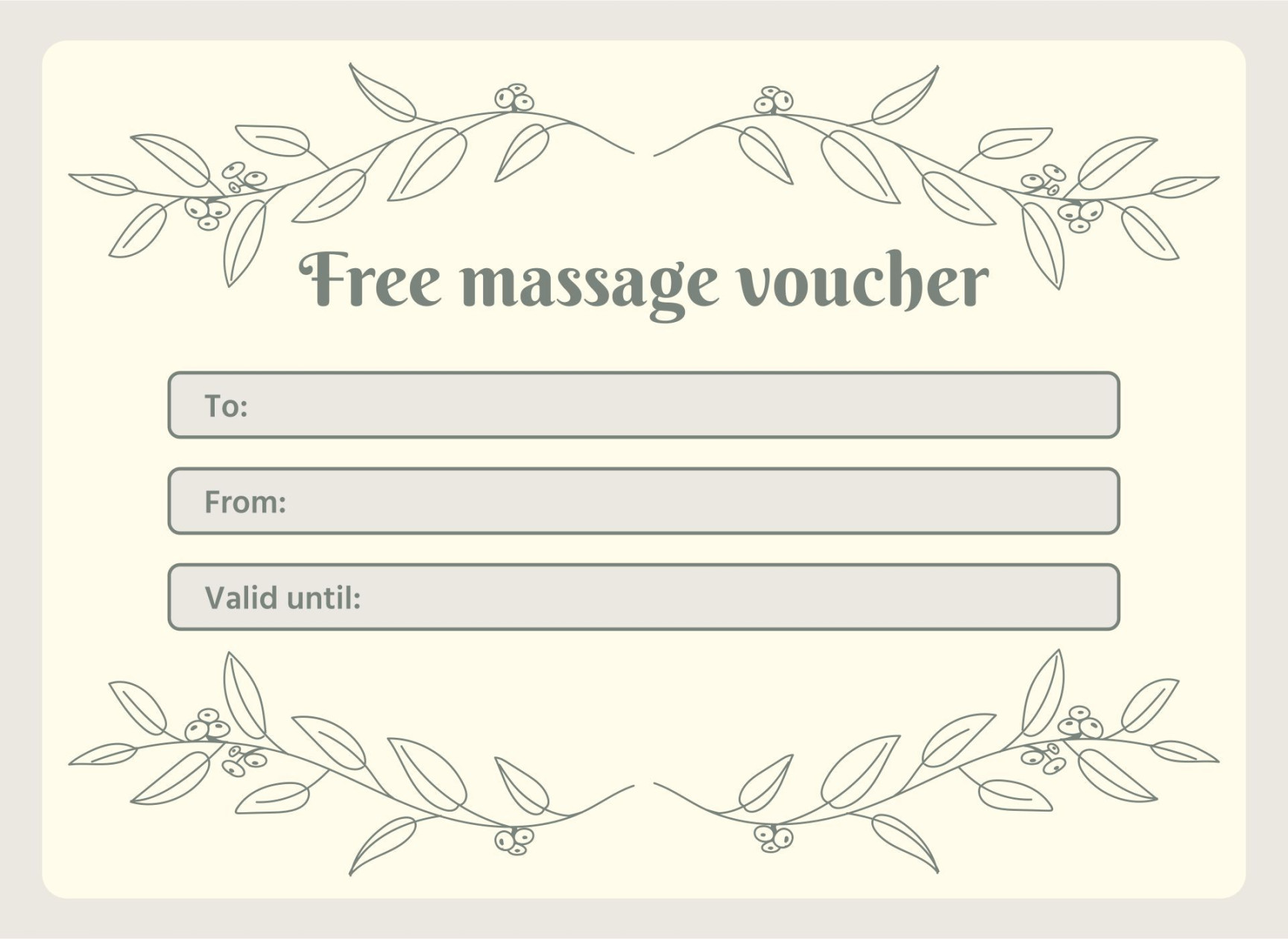 Massage Gift Certificate Template - Free PDF Printables Massage Gift Certificate Template - Free PDF Printables