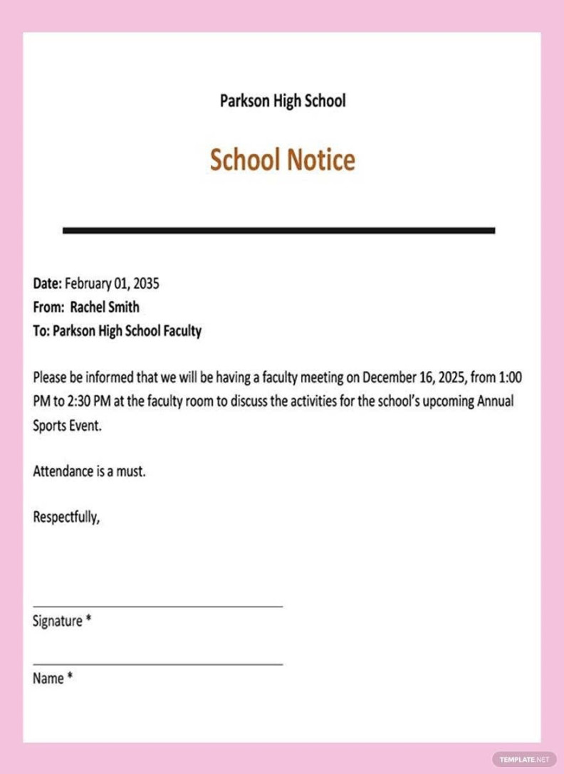 Meeting Notice Template in Word, Google Docs - Download Template Meeting Notice Template in Word, Google Docs - Download Template