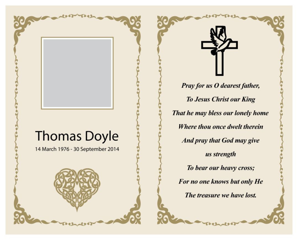 Memorial Card Templates - Free PDF Printables Printablee Memorial Card Templates - Free PDF Printables Printablee