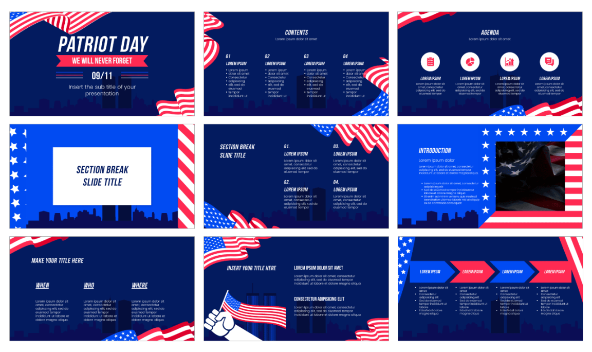 Patriot Day Free Google Slides Theme and PowerPoint Template Patriot Day Free Google Slides Theme and PowerPoint Template