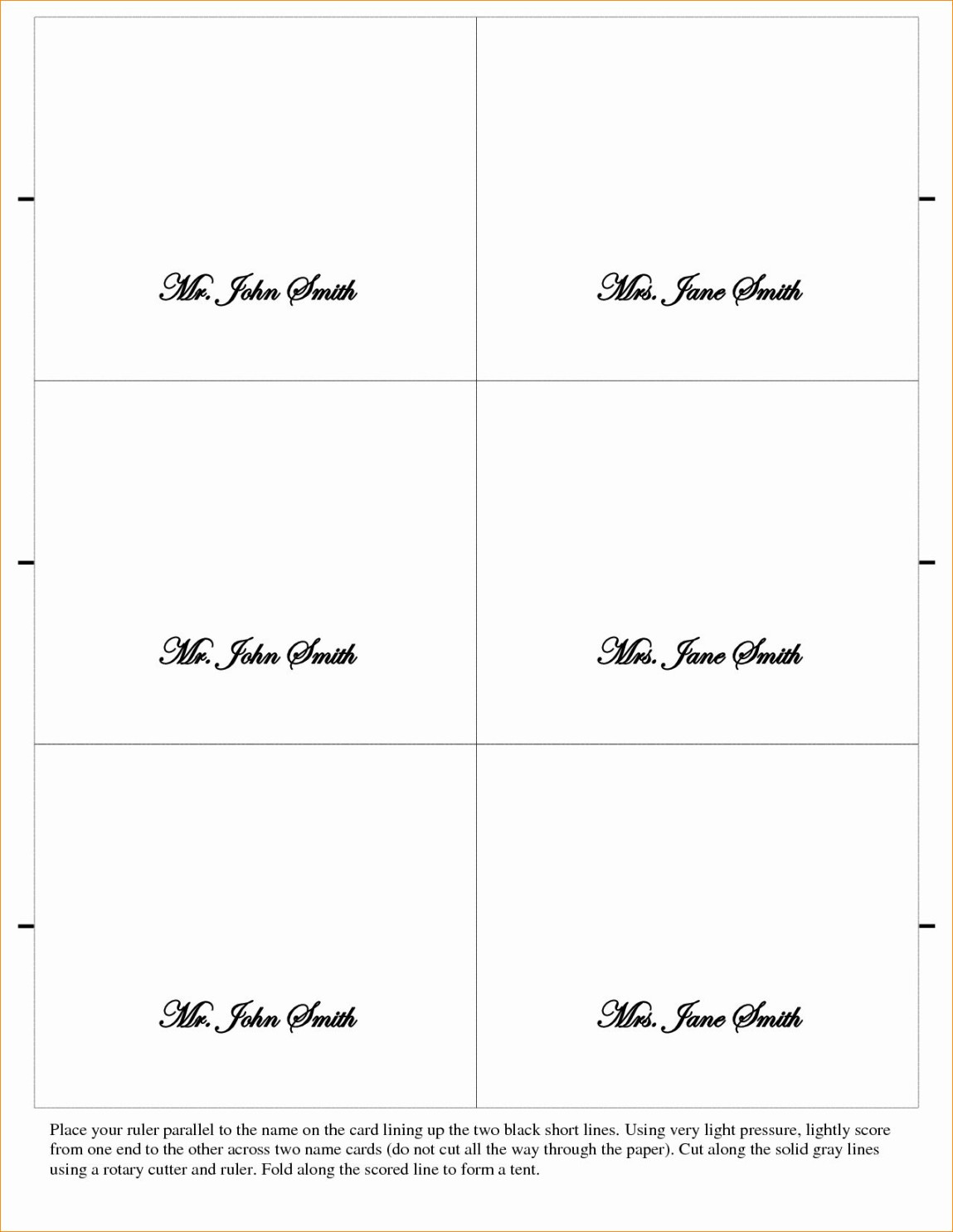 Place Cards Templates Per Sheet Place Cards Templates Per Sheet