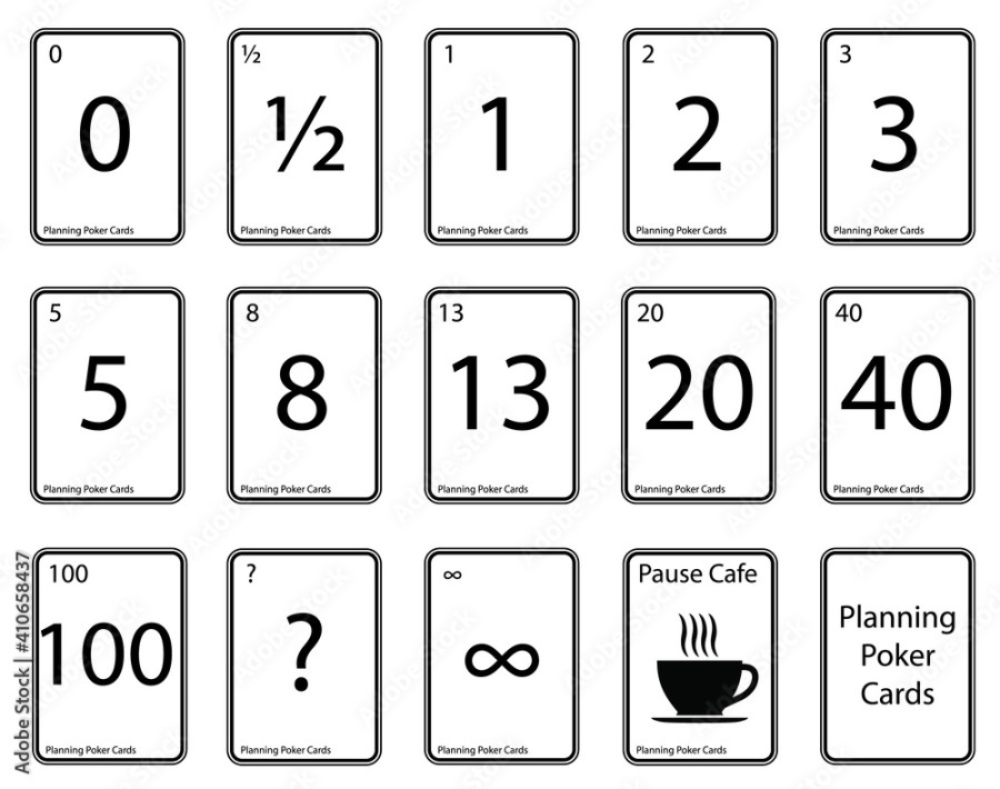 Planning poker cards Stock-Vektorgrafik Adobe Stock Planning poker cards Stock-Vektorgrafik Adobe Stock