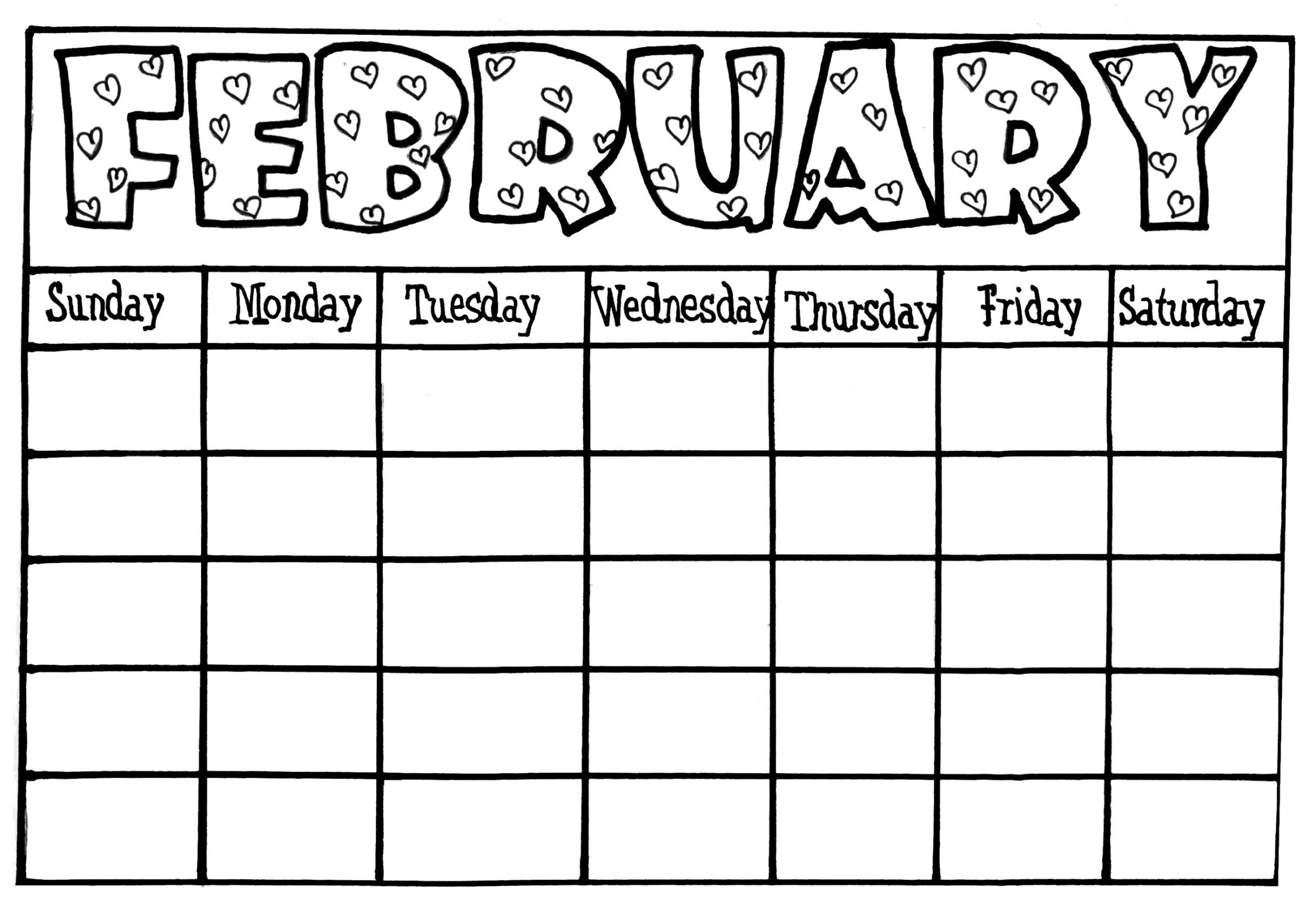 Printable Blank Calendar For Kids Free Printable Monthly Calendars Printable Blank Calendar For Kids Free Printable Monthly Calendars