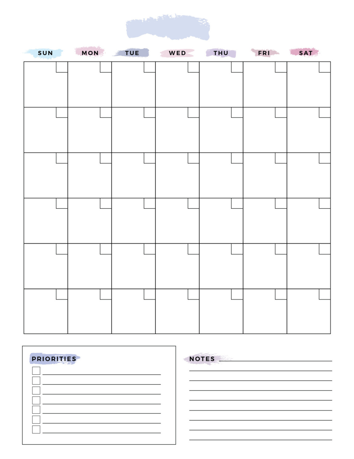 Printable Blank Calendar Templates - World of Printables Printable Blank Calendar Templates - World of Printables