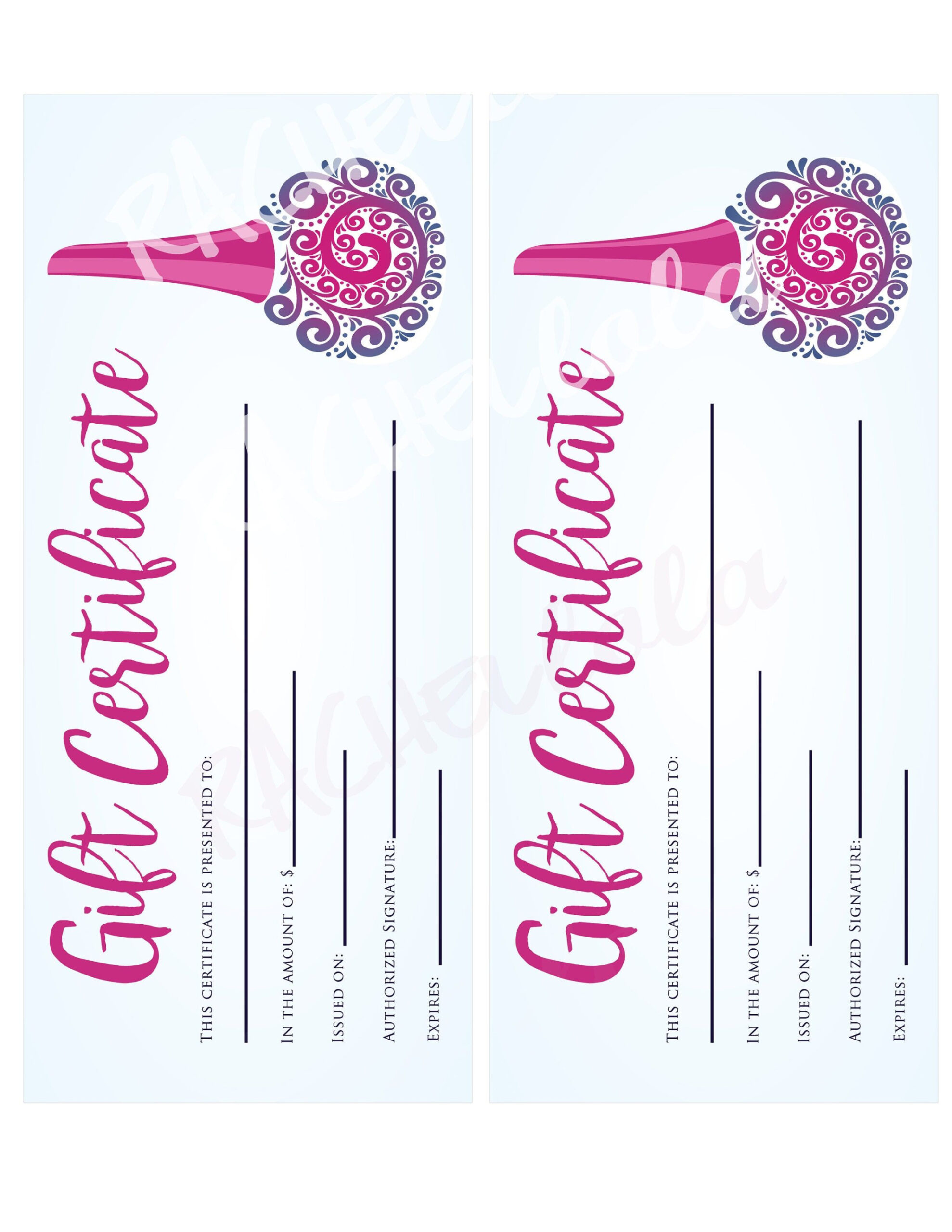 Printable Nail salon Gift Certificate template, Manicure, Pedicure Printable Nail salon Gift Certificate template, Manicure, Pedicure