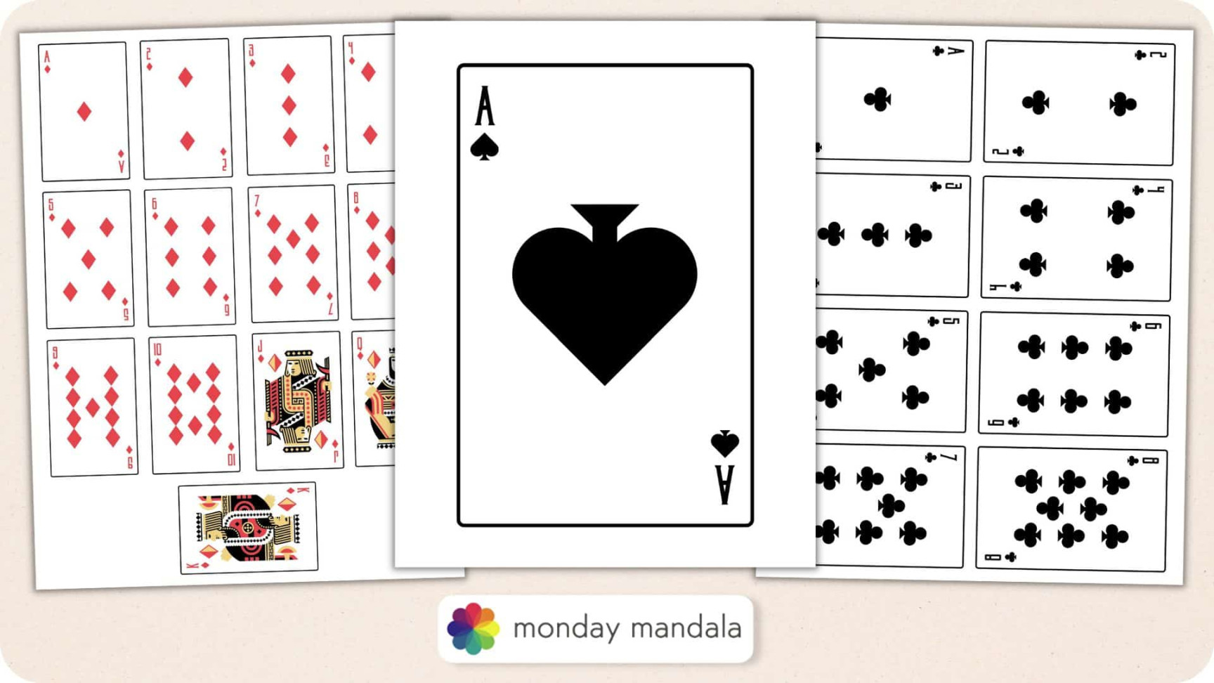 Printable Playing Cards (Free PDF Sheets In Sizes) Printable Playing Cards (Free PDF Sheets In Sizes)