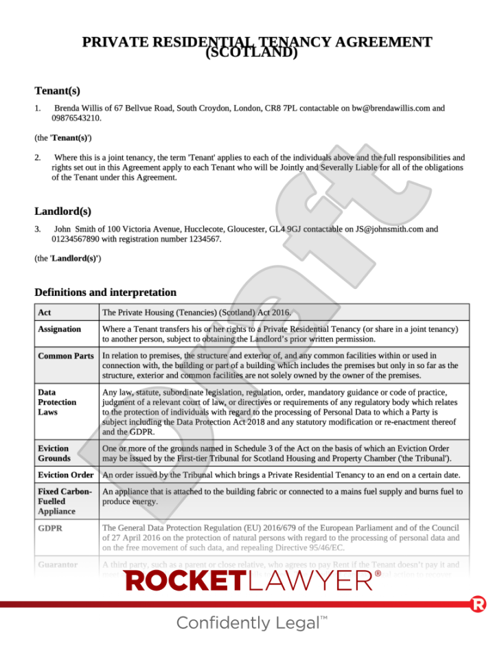 Private Residential Tenancy (Flat) Template - Rocket Lawyer Private Residential Tenancy (Flat) Template - Rocket Lawyer