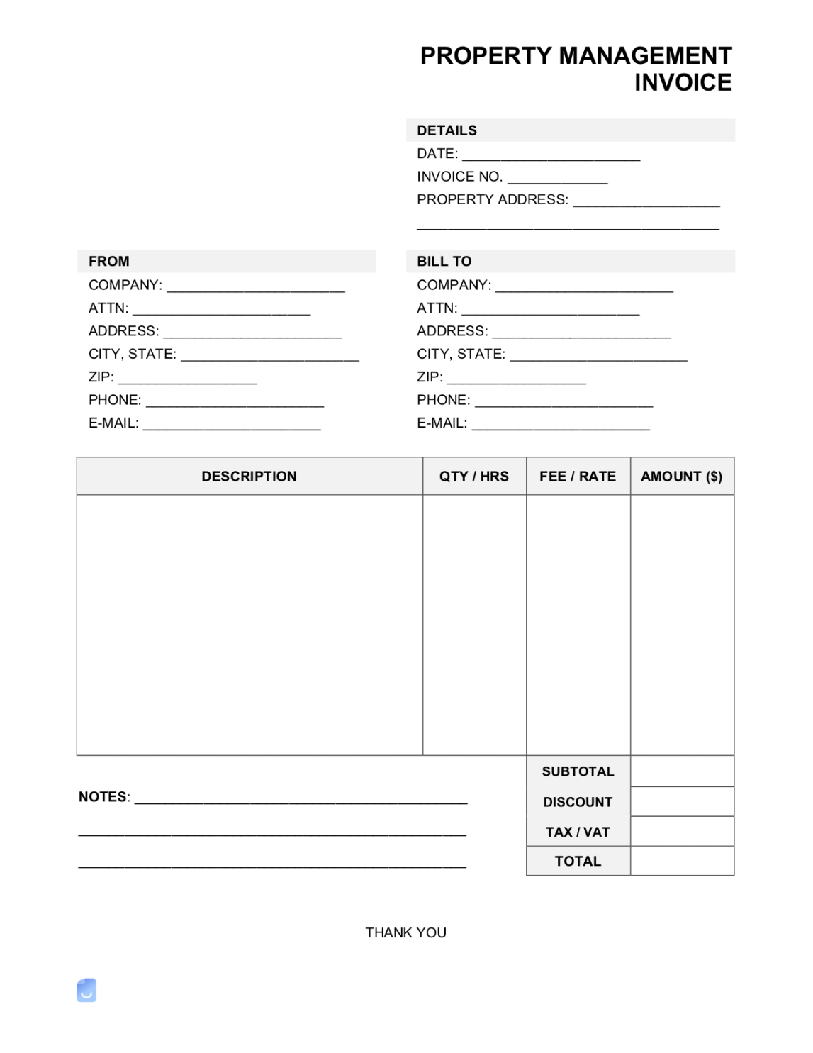 Property Management Invoice Template Invoice Maker Property Management Invoice Template Invoice Maker