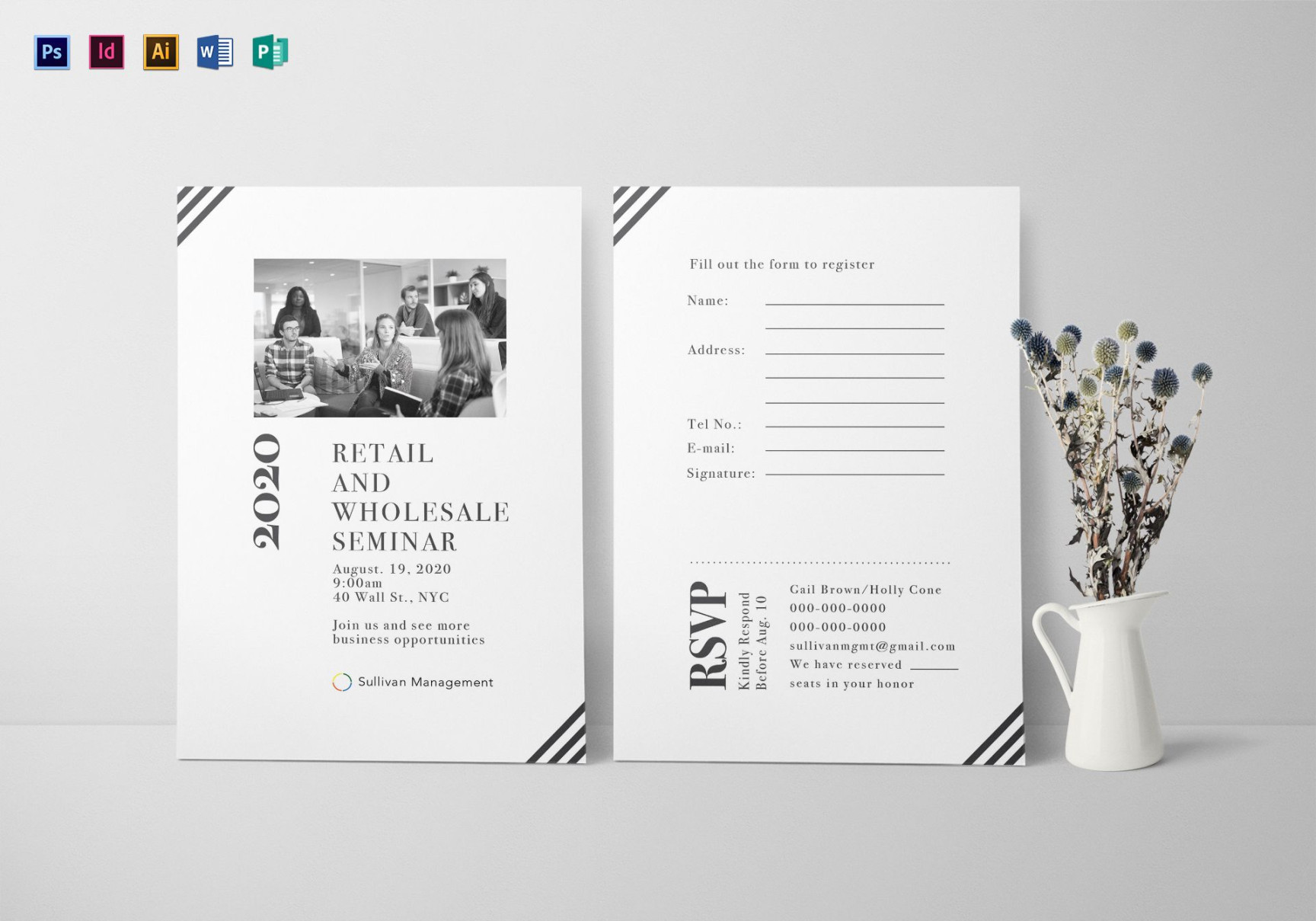 Seminar Invitation Card Design Template in PSD, Word, Publisher Seminar Invitation Card Design Template in PSD, Word, Publisher