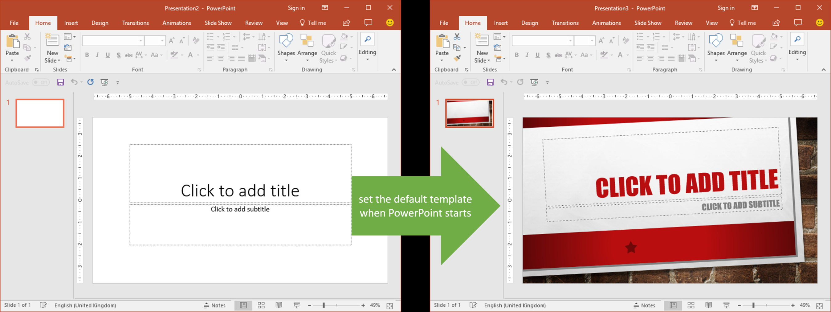 Set the default template when PowerPoint starts YOUpresent Set the default template when PowerPoint starts YOUpresent