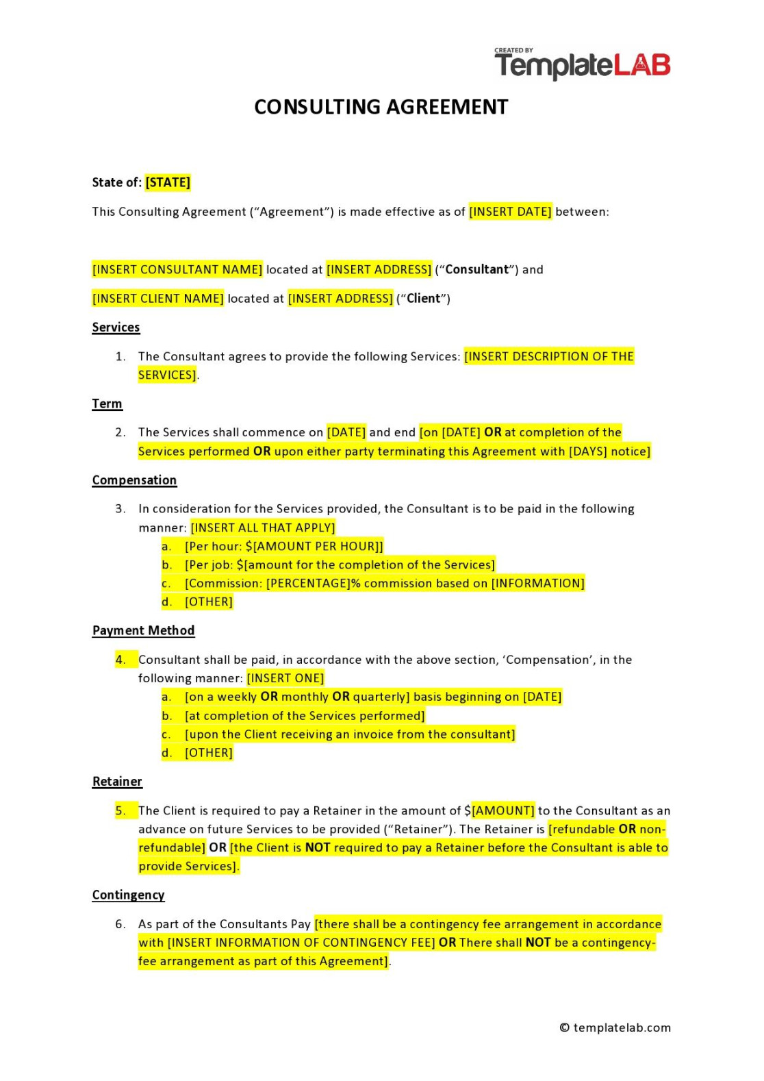 Simple Consulting Contract Templates (% Free) Simple Consulting Contract Templates (% Free)