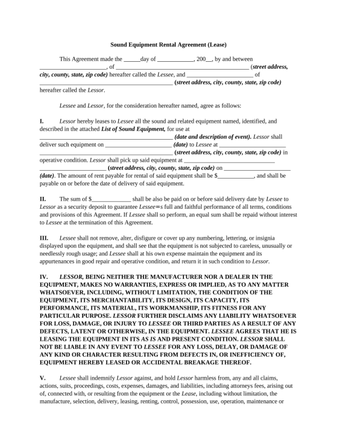 sound system rental contract Doc Template pdfFiller sound system rental contract Doc Template pdfFiller