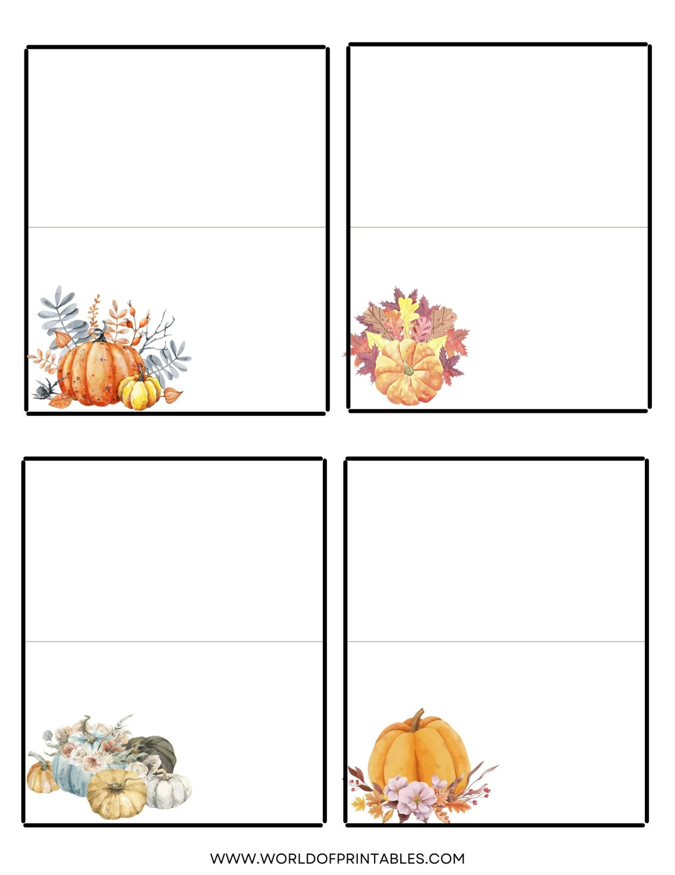 Thanksgiving Place Cards Free Printables - Just Customize & Print! Thanksgiving Place Cards Free Printables - Just Customize & Print!