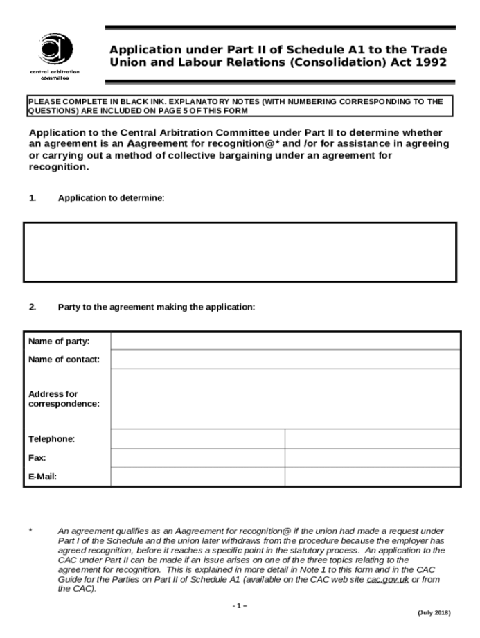 Trade union recognition: make an application - GOV Trade union recognition: make an application - GOV