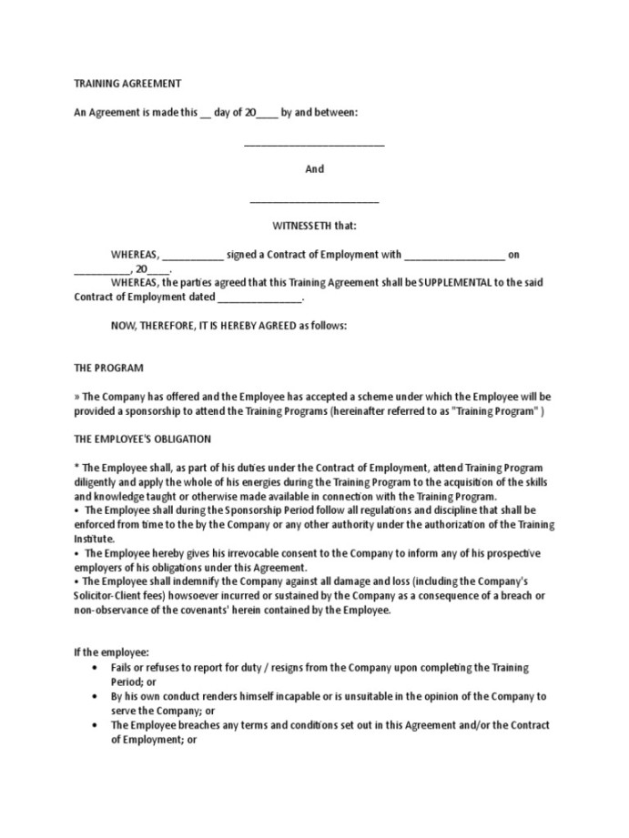 Training Agreement PDF Government Information Common Law Training Agreement PDF Government Information Common Law